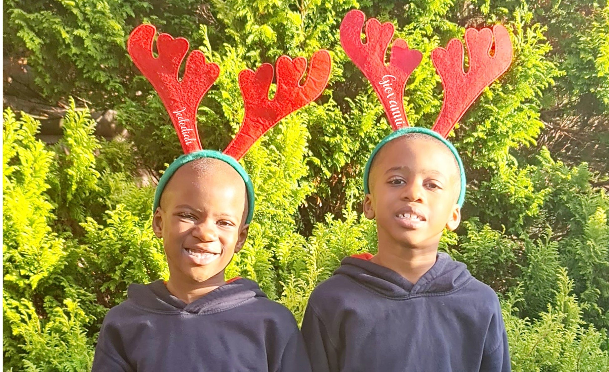 Reindeer ears headband showing plush and felt construction for comfortable wear