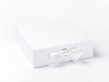 Close-up of Eid Mubarak text and personalised name detail on magnetic gift box
